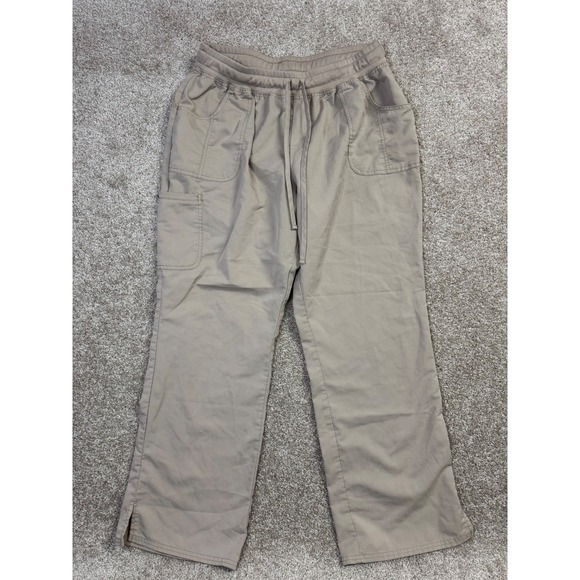 Scrubstar Pants - Scrubstar Tan Khaki Cargo Scrub Pants XL Drawstring Elastic Waist Pockets